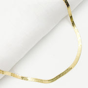Gold Plated 4.3mm Herringbone Necklace