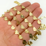 Load image into Gallery viewer, Gold Plated 925 Sterling Silver Diamond Cut Heart Chain