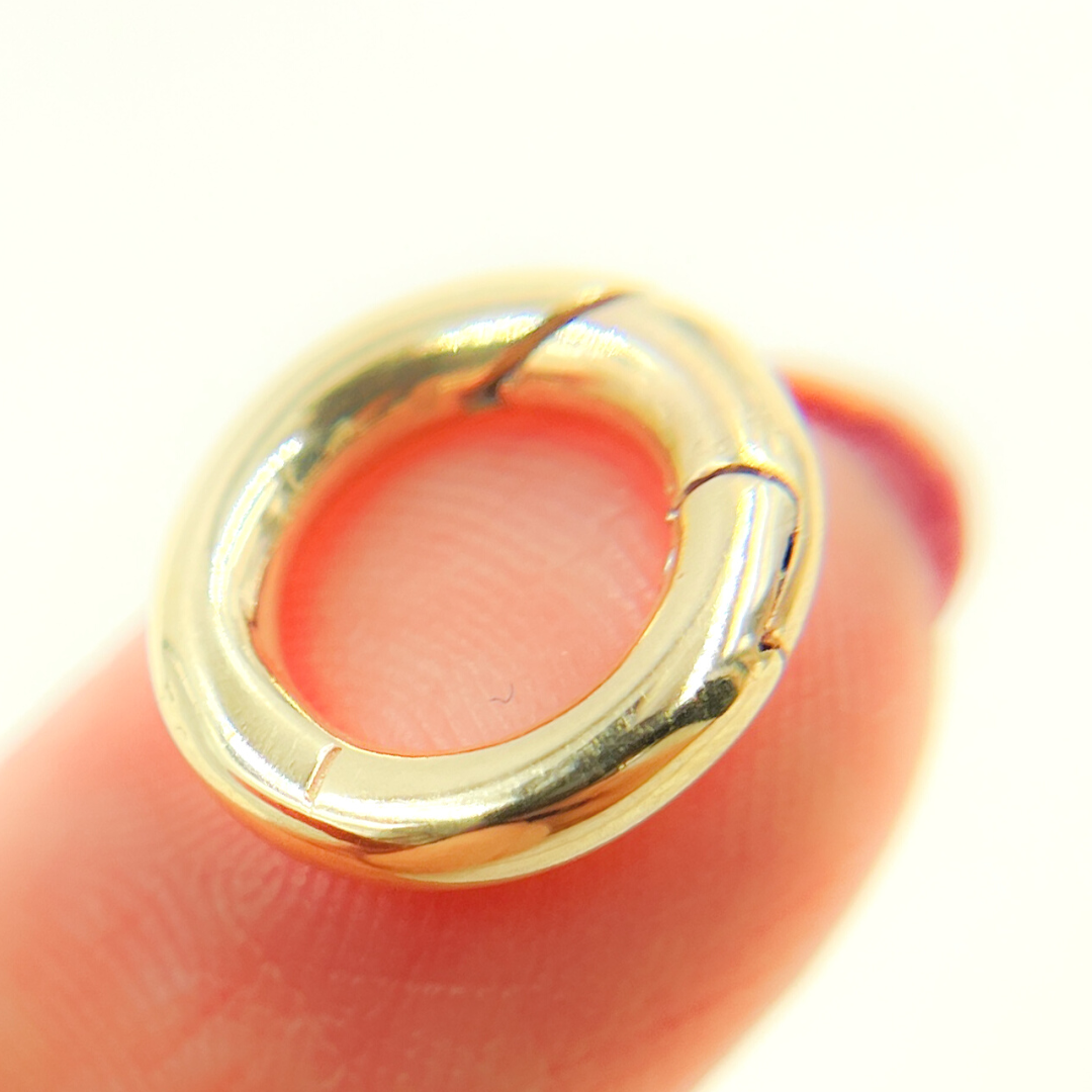 14k Solid Gold Round Clasp. CHM056_15_14K