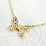 Load image into Gallery viewer, 14K Solid Gold Butterfly Shape Diamond Necklace. NT404719
