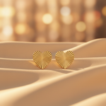 Load image into Gallery viewer, EFZ53562. 14K Solid Gold Heart Studs Earrings