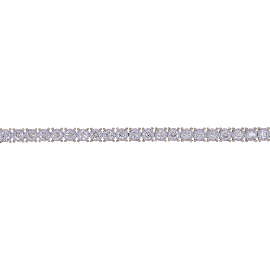 BTR65035. 14K Solid Gold Diamond Tennis Bracelet