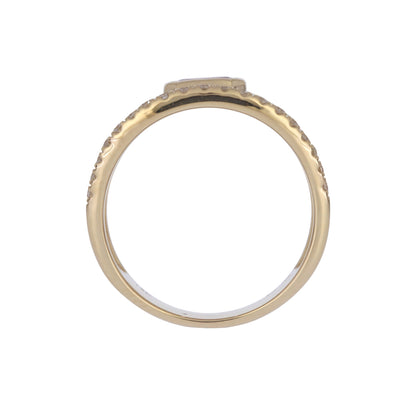 CR97487-6X4. 14K Solid Gold Diamond and Gemstone Ring