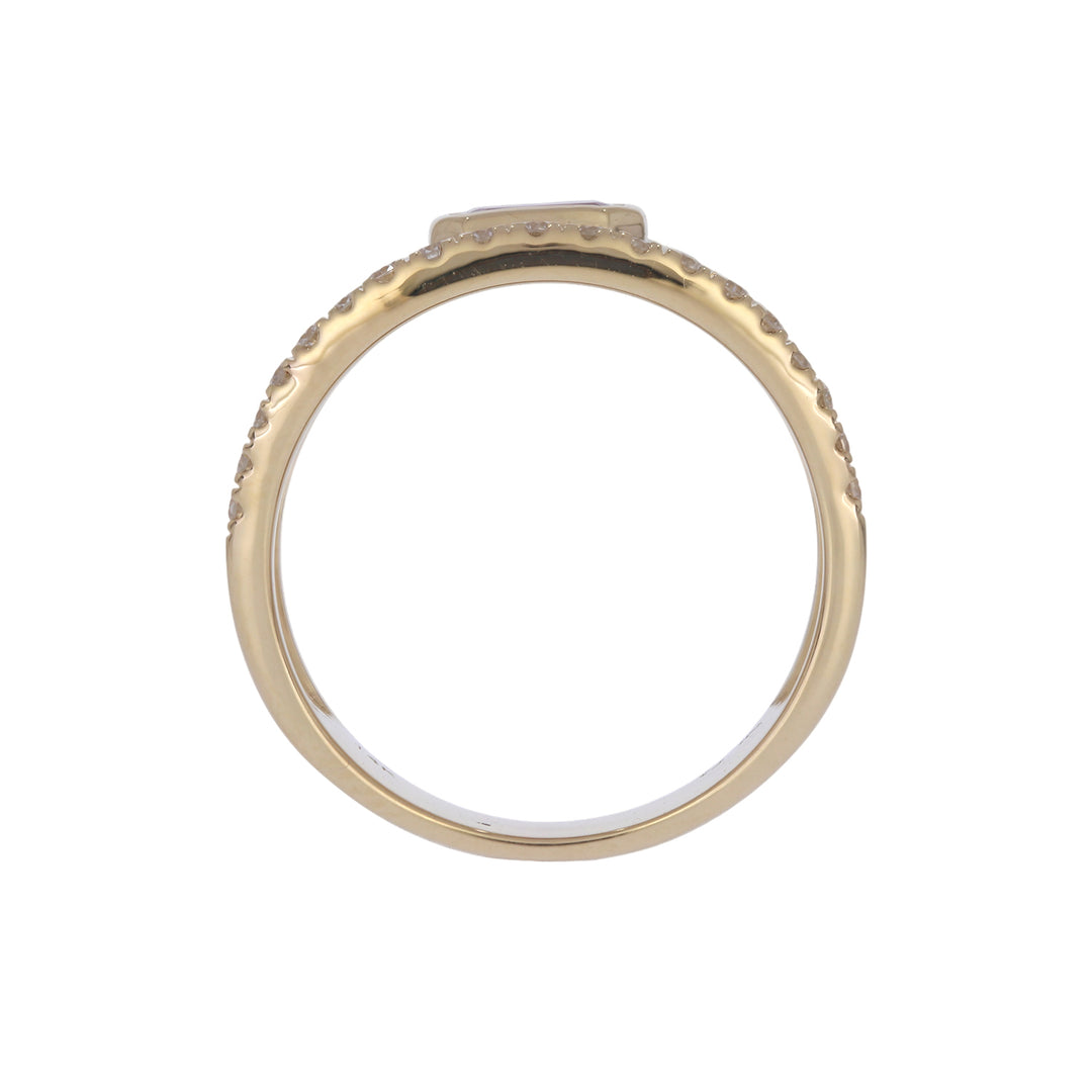 CR97487-6X4. 14K Solid Gold Diamond and Gemstone Ring