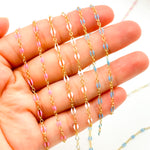 Load image into Gallery viewer, 70/1003FGF. 14k Gold Filled Enamel Flat Marina Chain
