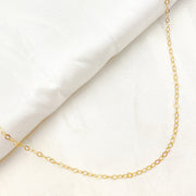 Solid Gold Rhomb Link Necklace