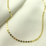 14K Solid Gold Diamond Cut Marina Chain