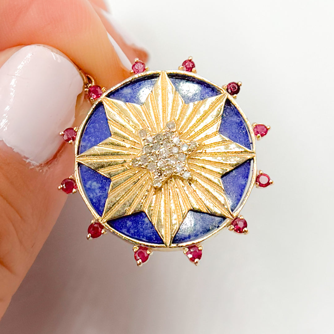 Shop 14K Gold Round Star Pendant
