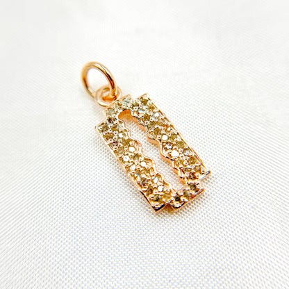 DC207. Diamond Sterling Silver Blade Charm