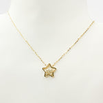 Load image into Gallery viewer, 14k Solid Gold Diamond Star Necklace. NT401196
