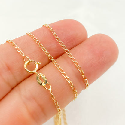 14K Solid Gold Large Curb Chain