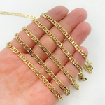 Load image into Gallery viewer, Y66GP. Gold Plated 925 Sterling Silver Flat Marina Chain
