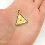 Load image into Gallery viewer, DP683. Diamond Sterling Silver Triangle Pendant
