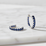 Load image into Gallery viewer, EHZ57608. 14K Solid Gold Gemstone Huggies