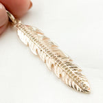 Load image into Gallery viewer, DP334. Diamond Sterling Silver Long Leaf Pendant
