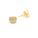 Load image into Gallery viewer, 14K Solid Gold and Diamonds Square Earrings. GDT13
