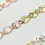 Load image into Gallery viewer, Z120GSR. White Silver, Gold Plated, and Rose Gold Plated Silver Diamond Cut Marina Chain