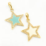 Load image into Gallery viewer, DP647A. Diamond Sterling Silver Star Enamel Pendant
