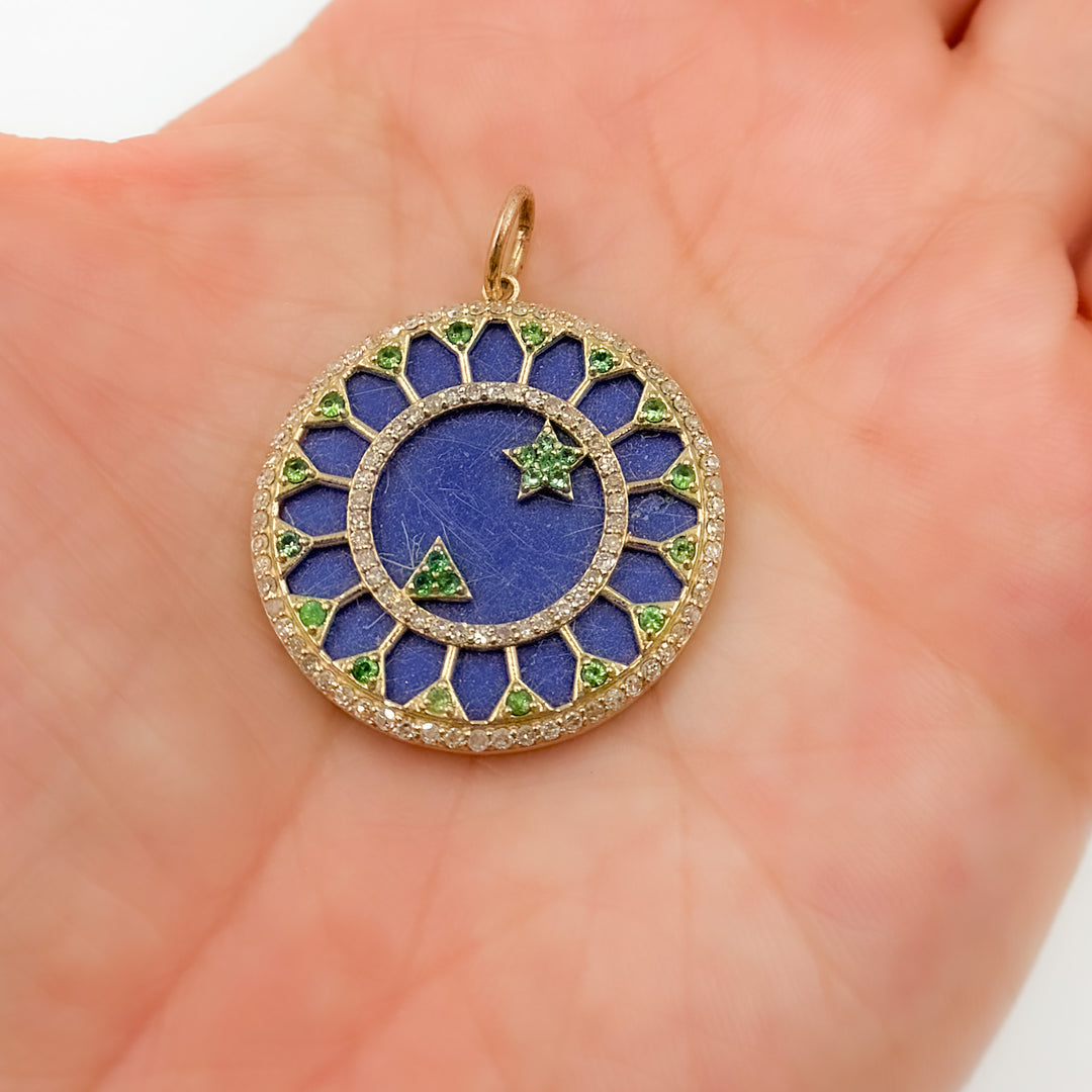 Solid Gold Round Pendant