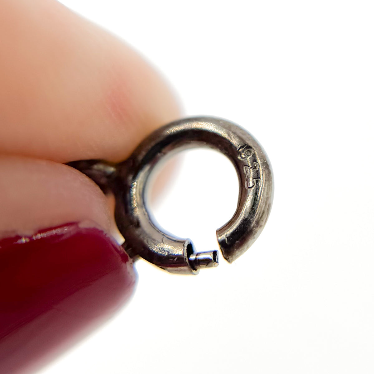 Buy Black Rhodium Sterling Silver Spring Ring Clasp