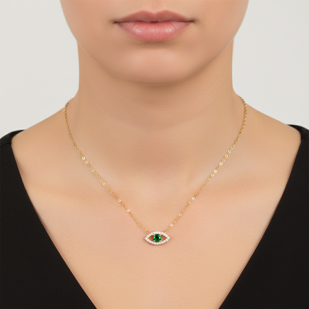 NFD72558. 14K Solid Gold Diamond and Gemstone Necklace