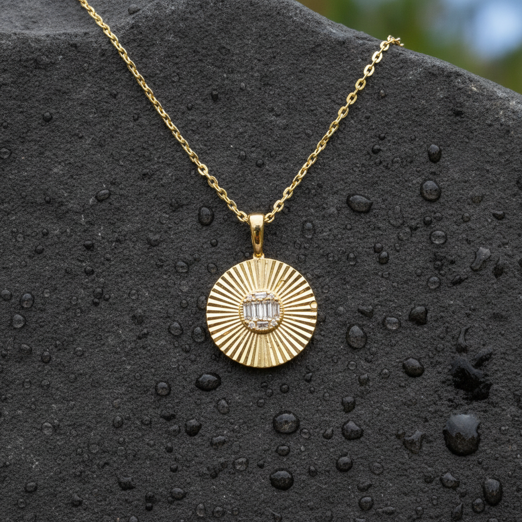 PFB33147. 14K Solid Gold Diamond Necklace