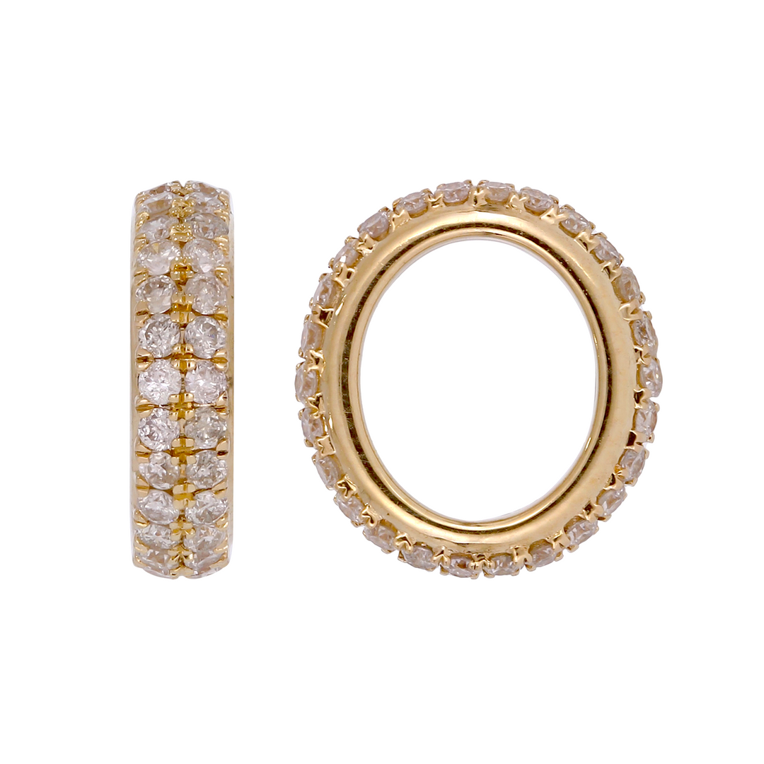 CME00141. 14K Solid Gold Diamond Oval Ring Charm