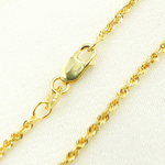 Load image into Gallery viewer, 030CRDP0L8L. 14K Solid Yellow Gold Rope Chain
