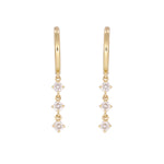 Load image into Gallery viewer, EFF53440. 14K Solid Gold with Diamonds Dangle Earrings