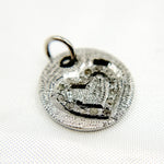 Load image into Gallery viewer, DC576. Diamond Sterling Silver Round Heart Charm
