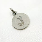 Load image into Gallery viewer, DC069. Diamond Sterling Silver Letter &quot;J&quot; Round Charm
