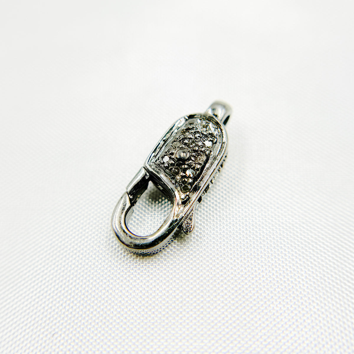 DC615. Diamond Sterling Silver Lobster Clasp