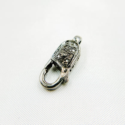 DC615. Diamond Sterling Silver Lobster Clasp