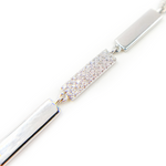 Load image into Gallery viewer, BFH61120. 14k Solid White Gold Diamond Fancy Bars Bracelet
