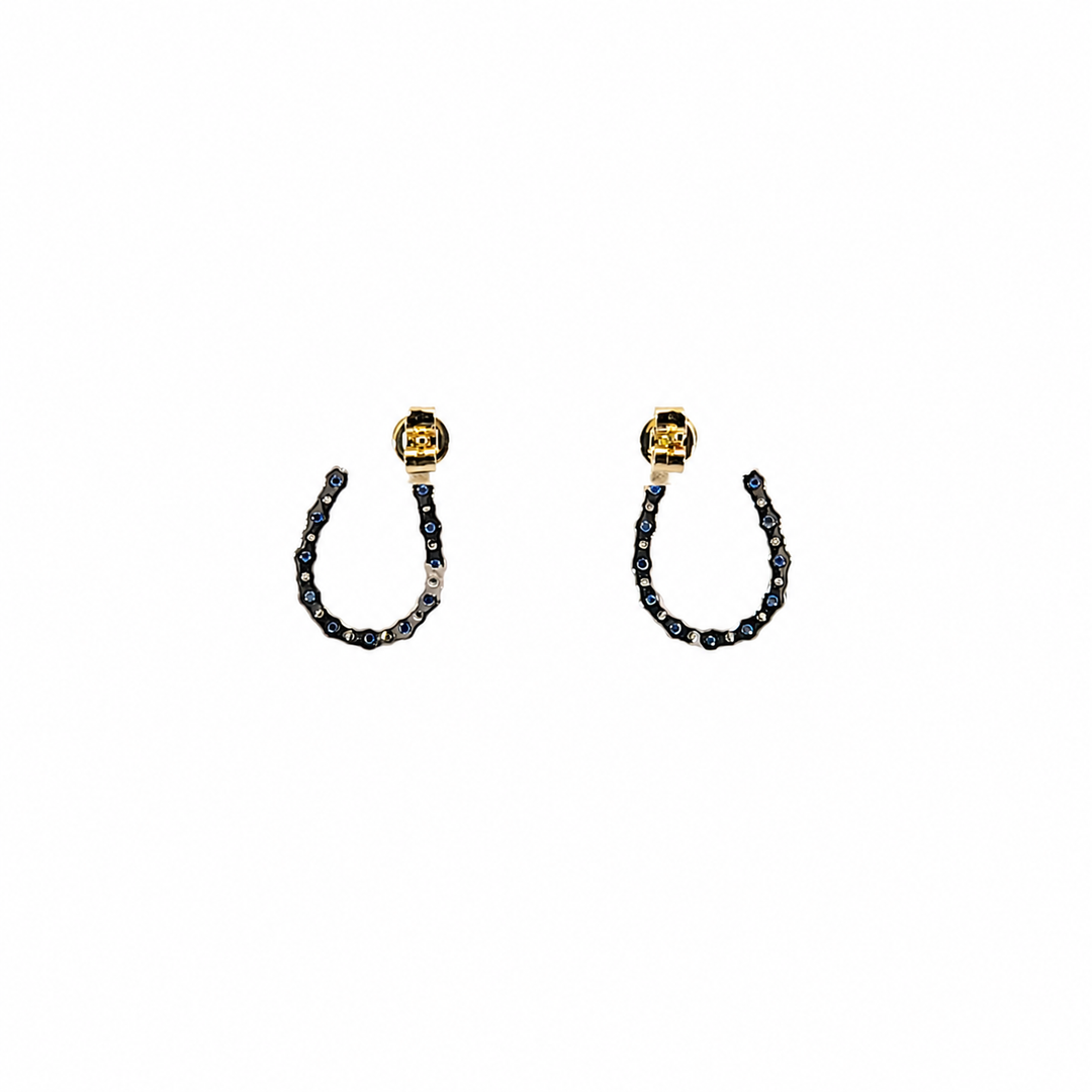 ER417873. 14k Solid Gold Diamond and Gemstone Fancy Earrings