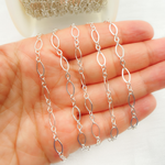 Load image into Gallery viewer, 925 Sterling Silver Flat Oval and Round Link Chain. 738F
