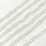 Load image into Gallery viewer, 925 Sterling Silver Hammered Circle Link Chain. 679FKSS
