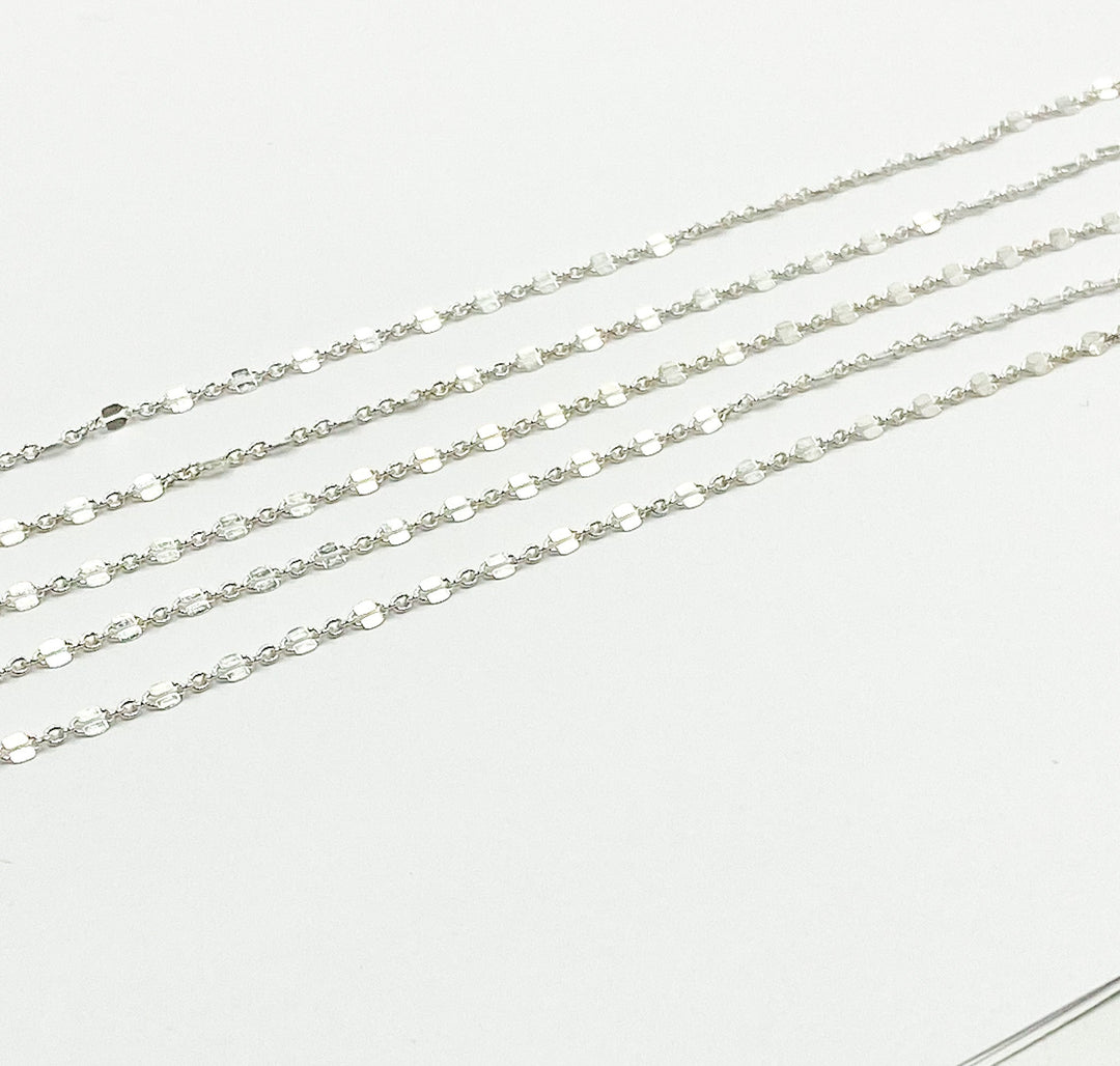 1097SS. 925 Sterling Silver Fancy Link Chain