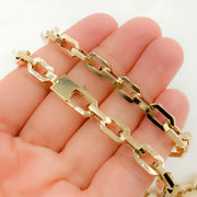 14K Gold Diamond Cut Cable Link Chain