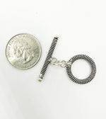 Load image into Gallery viewer, 925 Sterling Toggle Lock 18mm Round. Toggle2SS

