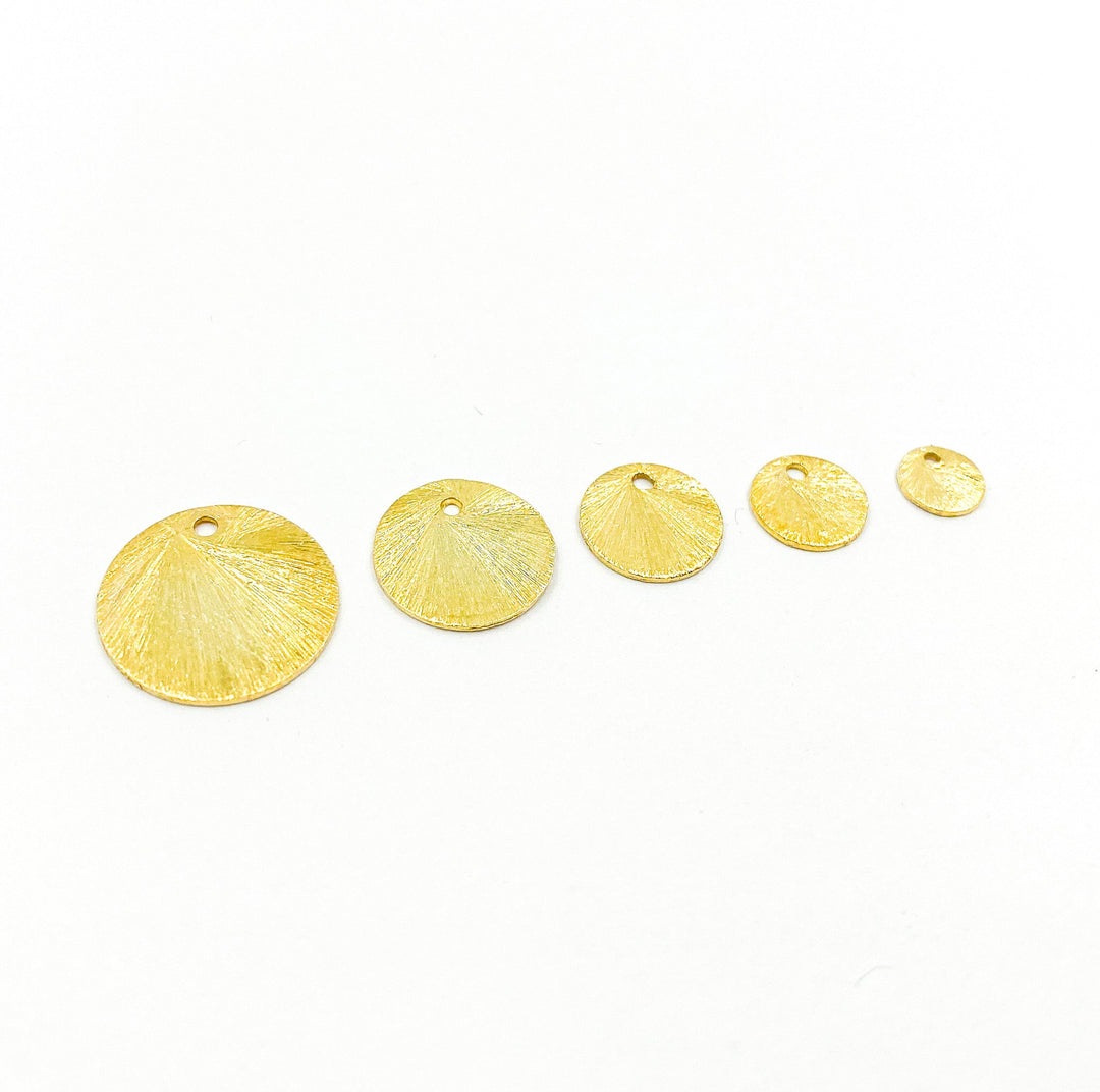 Gold Plated 925 Sterling Silver Round Discs