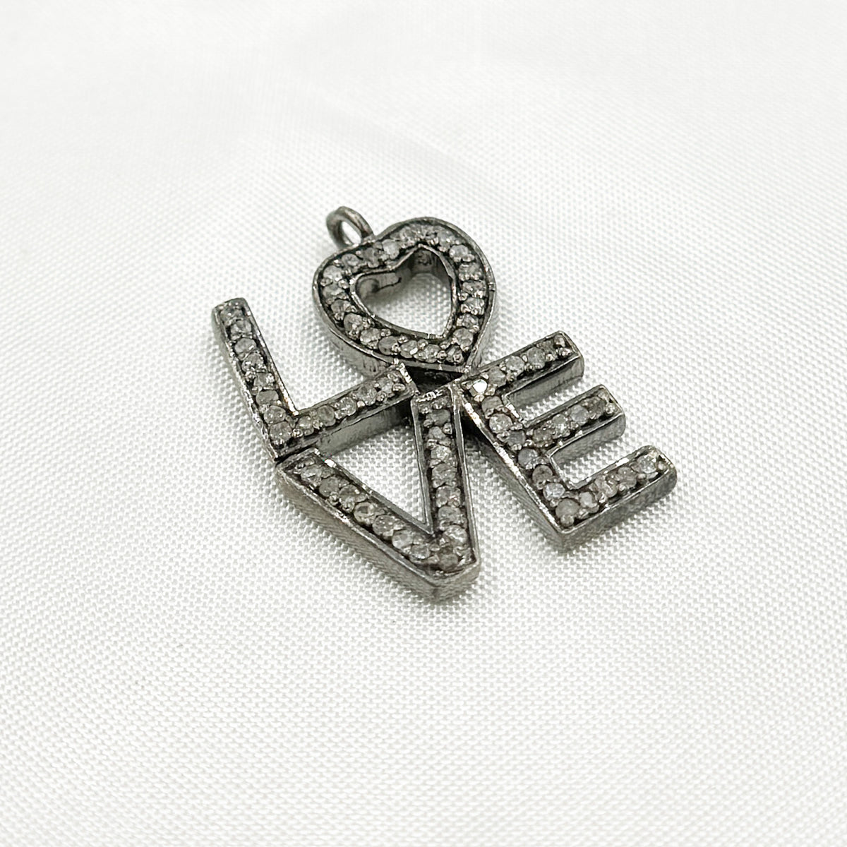 DC588. Diamond Sterling Silver Love Pendant