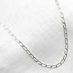 Load image into Gallery viewer, 925 Sterling Silver Flat Paperclip Necklace. Z59Necklace

