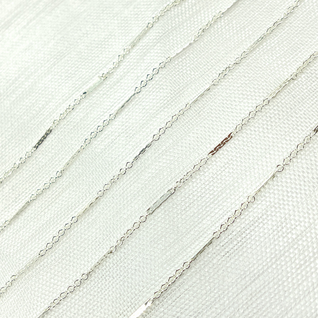 925 Sterling Silver Cable Bar