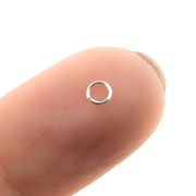 3MM 28Gauge White Sterling Silver Open Jump Ring