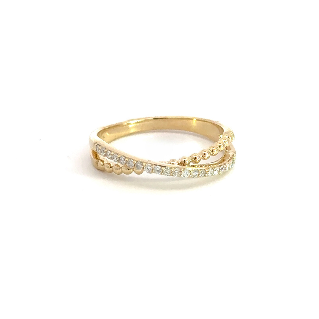 14k Solid Gold Diamond Ring.