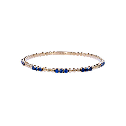 BNZ68568. 14K Solid Yellow Gold Gemstone Bangle