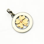 Load image into Gallery viewer, DP787A. Diamond Sterling Silver Clover Enamel Pendant
