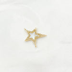 Load image into Gallery viewer, 14k Solid Gold Diamond &amp; Mother of Pearl Star Charm. GDP667
