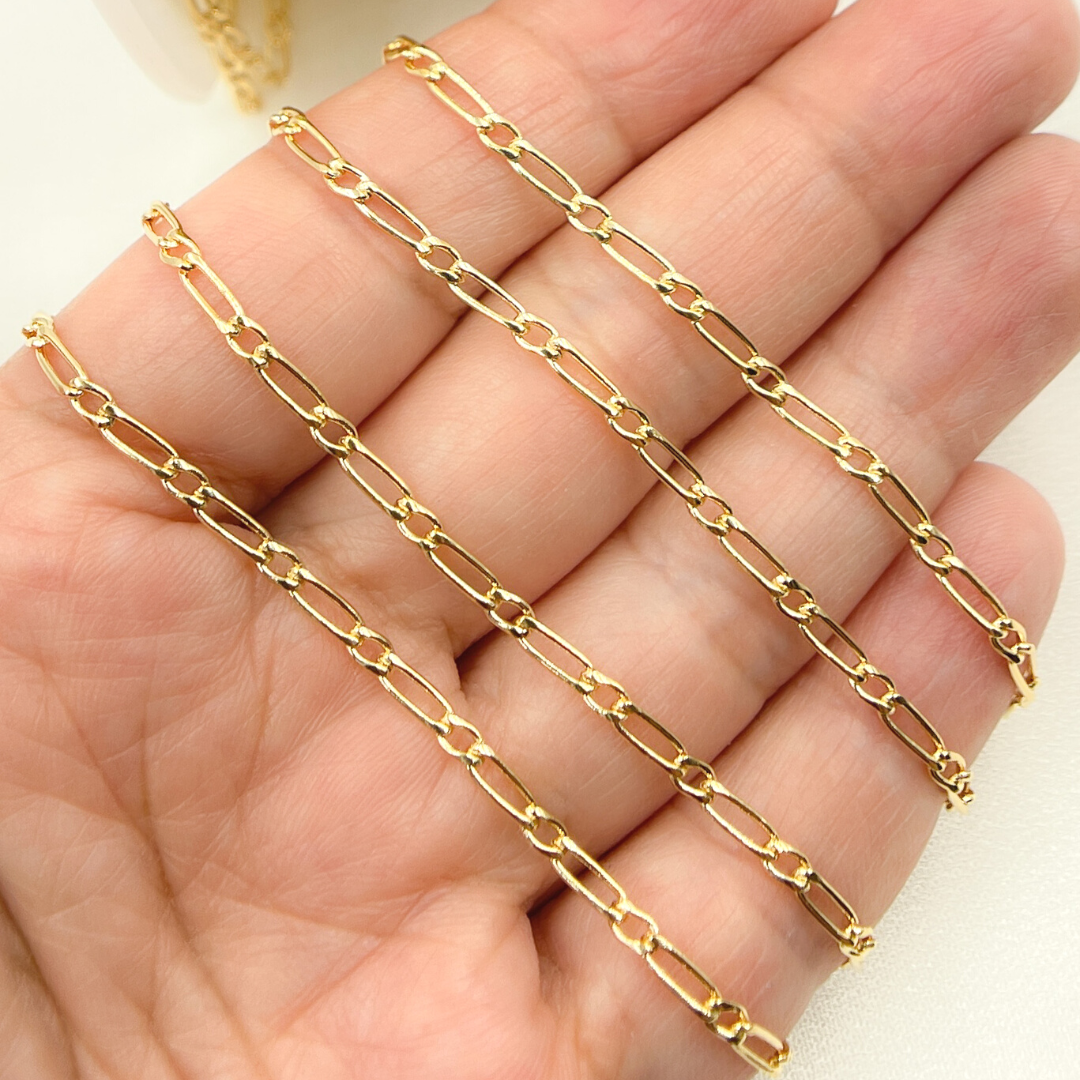 14K Gold Filled Figaro Chain. 2411CHRGF